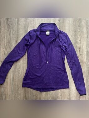 Nike Purple Long-Sleeve Half-Zip Performance Top